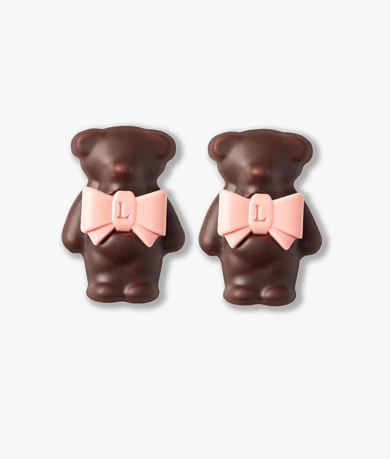 Duo of Ladurée Marshmallow Bears - Dark Chocolate Front