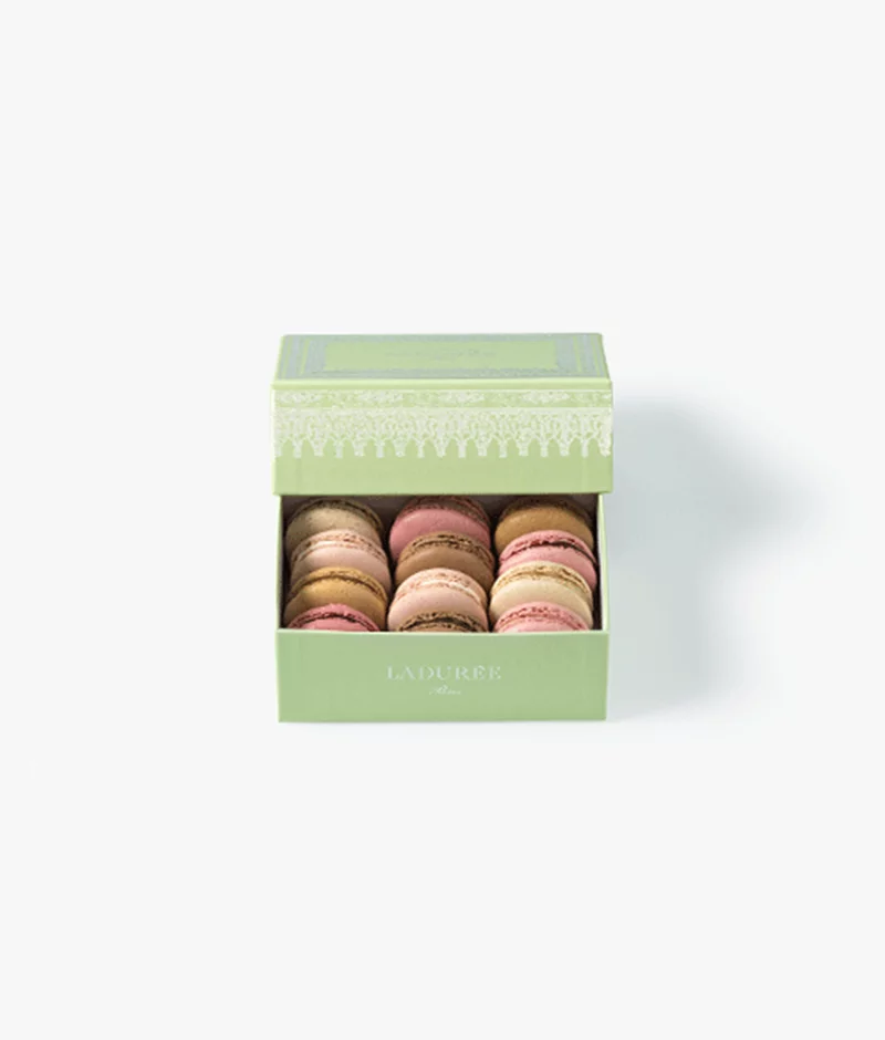 Napoleo12-Macarons_Gift-Box–green-Front